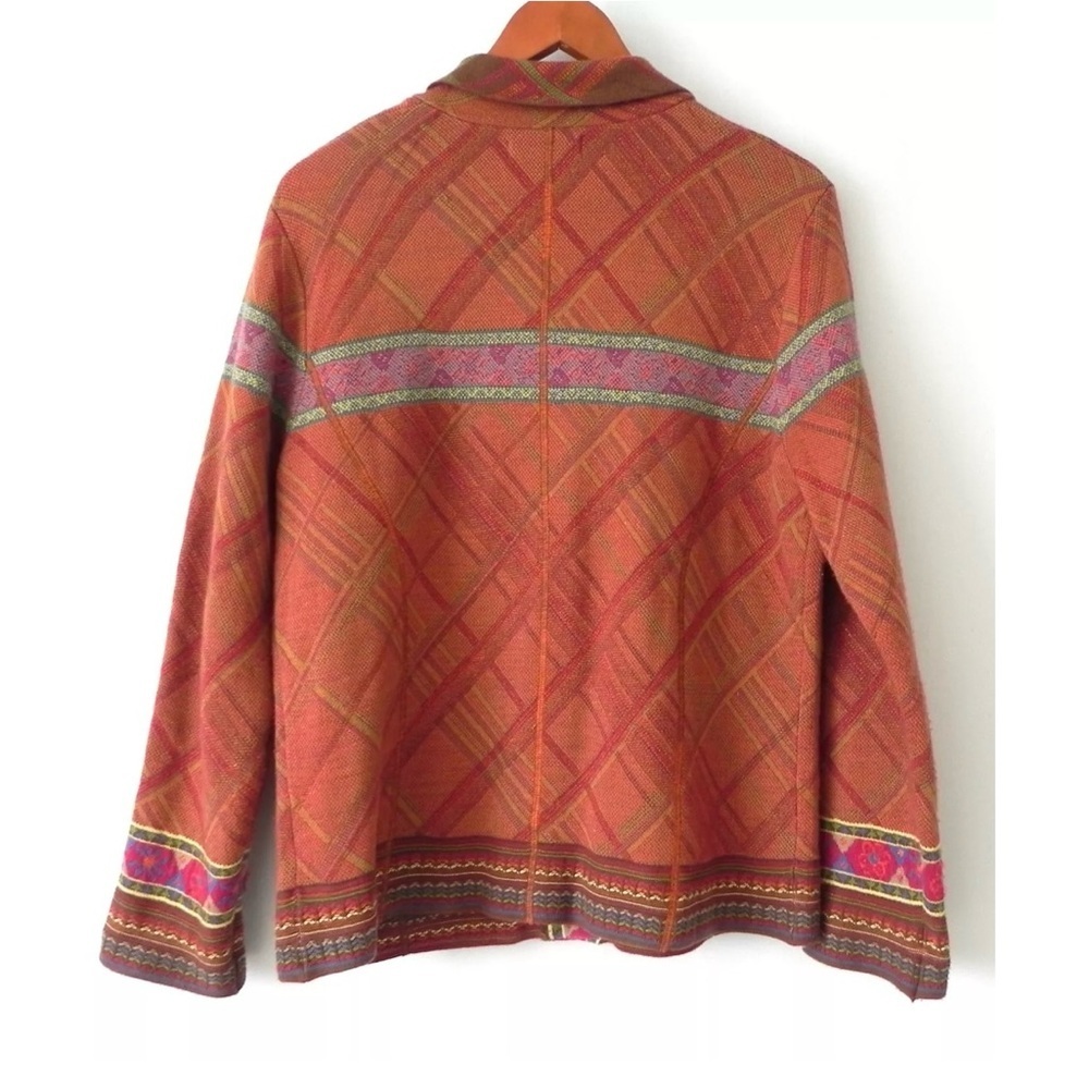Coldwater Creek Jacket Vintage Style Wool Blend Pockets Multi-Color - Picture 5 of 9